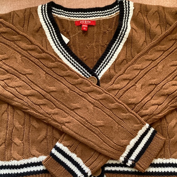 Cable knit brown sweater GUESS XS - Picture 2 of 2